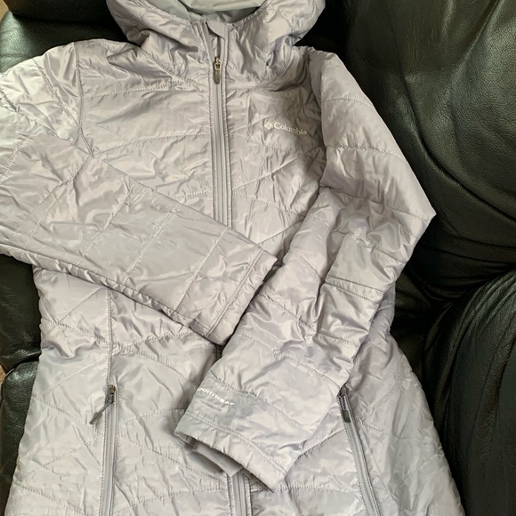 Columbia Women’s Mighty Lite Hooded Jacket, Light Gray Color, Size S - Picture 4 of 8